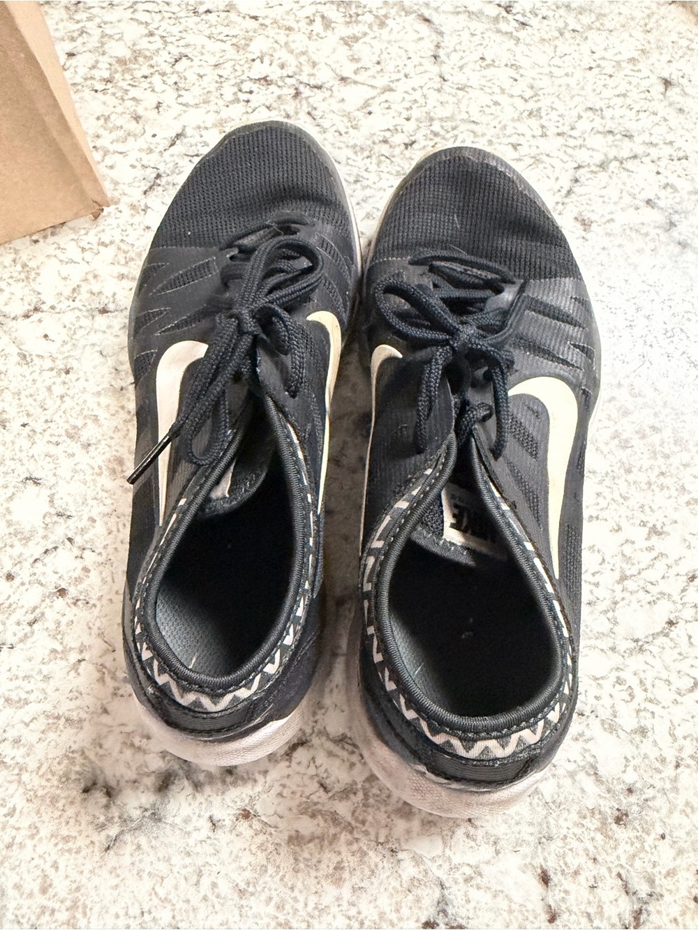 Nike Women’s Black and Cream Athletic Sneakers